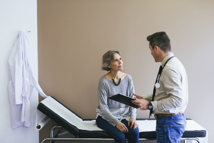 Woman speaking to her doctor